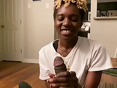 African bitch in her feelings sucking dick