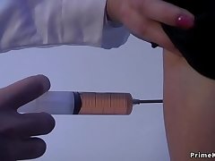 Hysterical patient anal fucks doctor