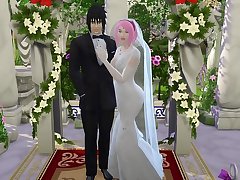 La Boda de Sakura Parte 1 Naruto Hentai Netorare Esposa Vestida de Novia Engañada Marido Cornudo Anime