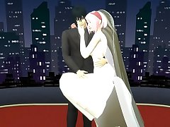 La Boda de Sakura Parte 1 Anime Hentai Netorare Recién Casados le toman Fotos con los Ojos Tapado Esposa a. Marido tonto