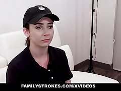FamilyStrokes - Teen Barista (Kyra Rose) Model Gets Fucked On Set By Photographer