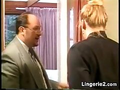 Blonde Woman Being Spanked By The Boss