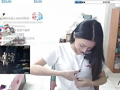 Twitch streamer japanese refulgent perfect shape boobs in an thrilling akin