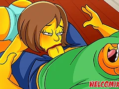 Fucking the hot mother-in-law! Simptoons, Simpsons porn