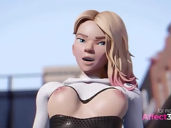In Spider's Web - 3 dimensional Animation Superhero Porn