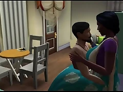 SaluAunty Clunches In Her Round Massive Booty