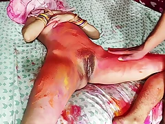 Jija Ne Saali Ki Chut Me Rang Daalkar Liya Holi Ka Asli Maza!