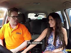 Fake Driving School - Posh cheating Wifey with BIG BOOBS fucks her driving instructor