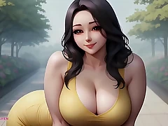 Japanese MILF With Big Ass Gets A Countryside Creampie - [Close-up / POV / AI]