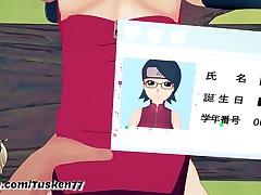 Slutty Kunoichi Sarada Uchiha Loves Getting Her Fuckholes Filled!