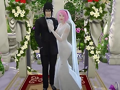La Boda de Sakura Parte 1 Naruto Hentai Netorare Esposa Vestida de Novia Enga&ntilde;ada Marido Cornudo Anime