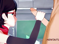 Boku no Hero Boruto Naruto Anime porn 3D - Bakugou Katsuki & Sarada Uzumaki Sex at School - Cartoon Stiff Sex Manga