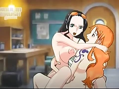 One pIece nami fuck robin futa