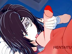 Naruto Hentai Three dimensional - Kurenai Blowjob and handjob to Naruto, and he cums in her mouth