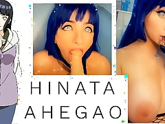 Hinata Ahegao Blowjob - Hot Costume play Gal Big boobs - Novinha Costume play NARUTO