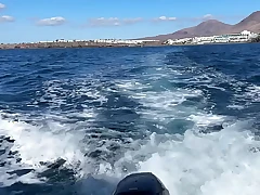 Risky public sex in hot stepmother on a boat