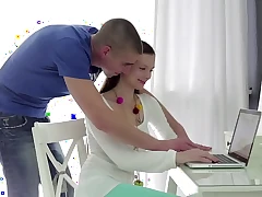 Peach Fucks Her Beau And His Frat Brother