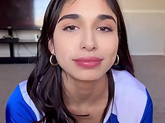 Dallas Cowboys Cheerleader Titties Spanked Sucks Cock & Eats Cum