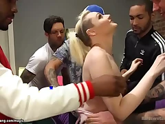 Strangers double penetration fuck blonde cheerleader