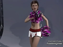 The Professor x-ray camera cheerleader picture shoot