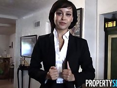 PropertySex - Cute real estate agent makes dirty POV sex video with client